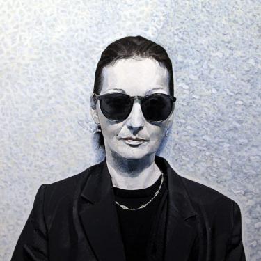 Le regard n.12, 1996, acryl sur toile, 100x100 cm