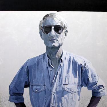 Le regard n.9, 1996, acryl sur toile, 100x100 cm
