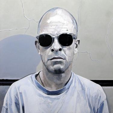Le regard n.2, 1996, acryl sur toile, 100x100 cm