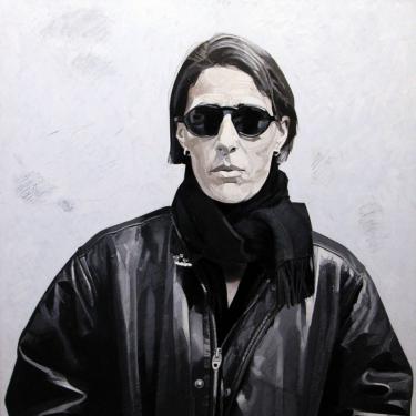 Le regard n.5, 1996, acryl sur toile, 100x100 cm