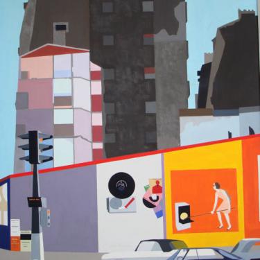 Rue de Paris, 1965, acryl sur toile, 116x90 cm