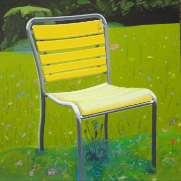 La chaise jaune, 2012, acryl sur toile, 100x100cm