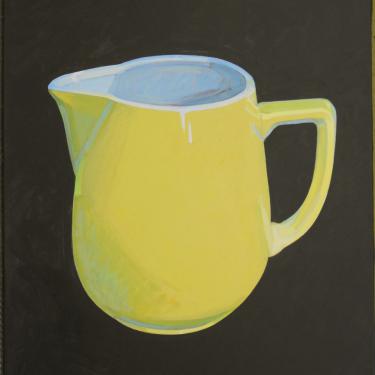 Pot jaune, 2014, acryl sur toile, 75x65cm