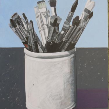 pinceaux, 2014, acryl sur toile, 100x80cm