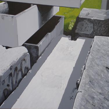 Béton n.11, 2006, acryl sur toile,100x125cm