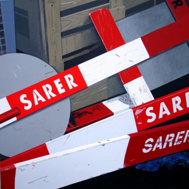 Chantier n.6, 2008, acryl sur toile,100x100cm