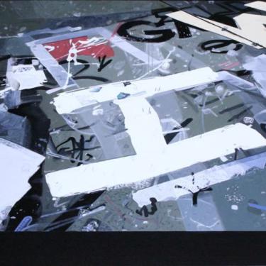 Graffiti n.24, 2009, acryl sur toile, 120x160cm