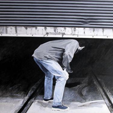 Graffiti n.11, 1996, acryl surtoile, 100x125cm