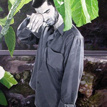 Graffiti n.14, 1996, acryl surtoile, 125x100cm