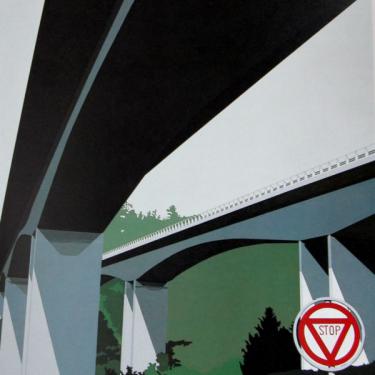 Viaduc à Belmont, 1985, acryl sur toile, 160x120cm