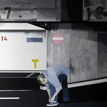 Parking n.2, 1992, acryl sur toile, 120x162cm