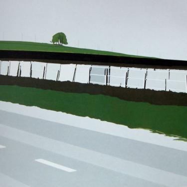 Barrière de neige, 1985, acryl sur toile, 80x120 cm
