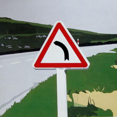 Virage dangereux, 1985, acryl sur toile, 60x75cm