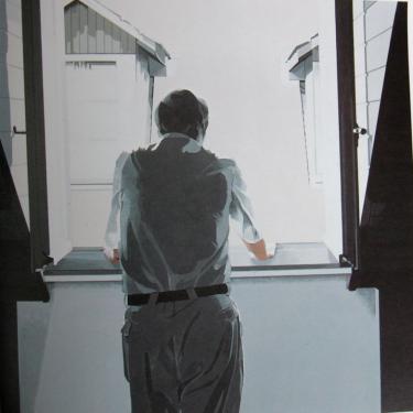 La fenêtre, 1988, acryl sur toile, 100x100cm