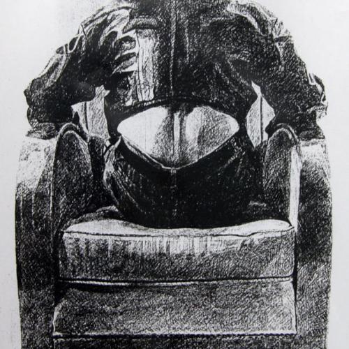 Les garçons n. 7, 1992, crayon surpapier, 90x75cm