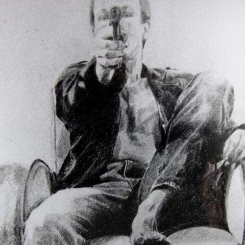 Les garçons n. 16, 1992, crayon surpapier, 90x75cm