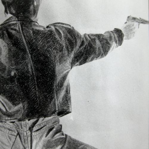 Les garçons n. 18, 1992, crayon surpapier, 90x75cm